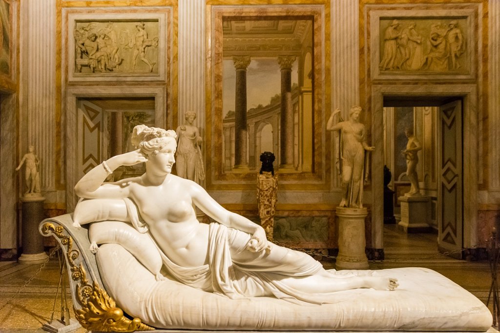 Inside the Villa Borghese